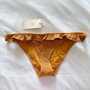 Scotch & Soda Bikini Bottom NWT Size Large mustard yellow with frills